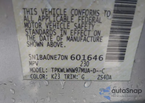 2013 Nissan Armada Platinum z USA, uszkodzony, nr VIN 5N1BA0NE7DN601646